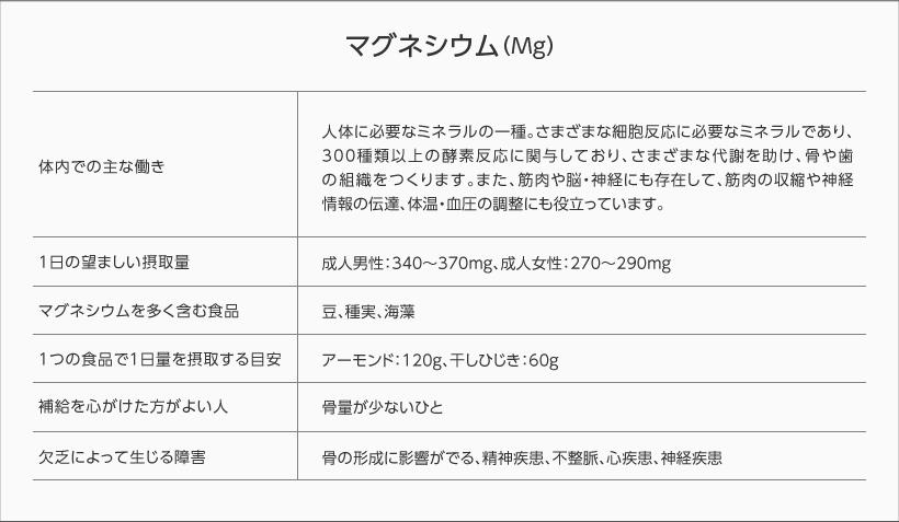 マグネシウム（Mg）