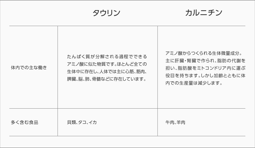 タウリン/カルニチン