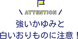強いかゆみと白いおりものに注意！