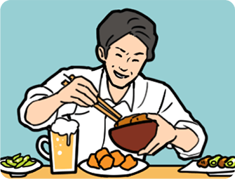 次の日が休みだと食べ過ぎてしまう