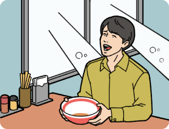 念願の朝ラーを完食！