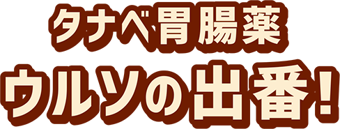 タナベ胃腸薬ウルソの出番！